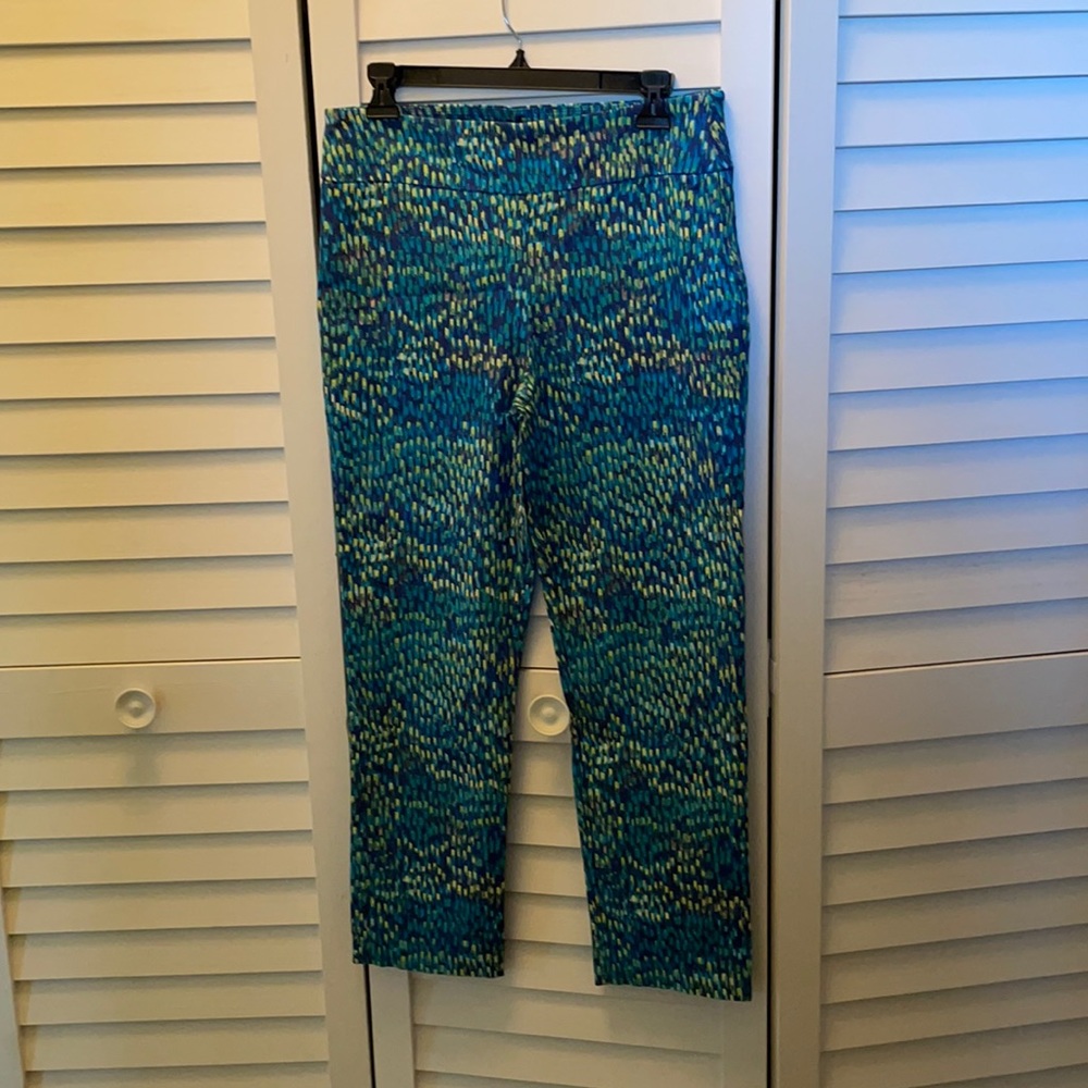 Cropped lightweight pants. Super fun and colorful.
